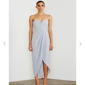 Shona Joy Blue U Wire Bustier Strapless Cocktail Dress Size 6